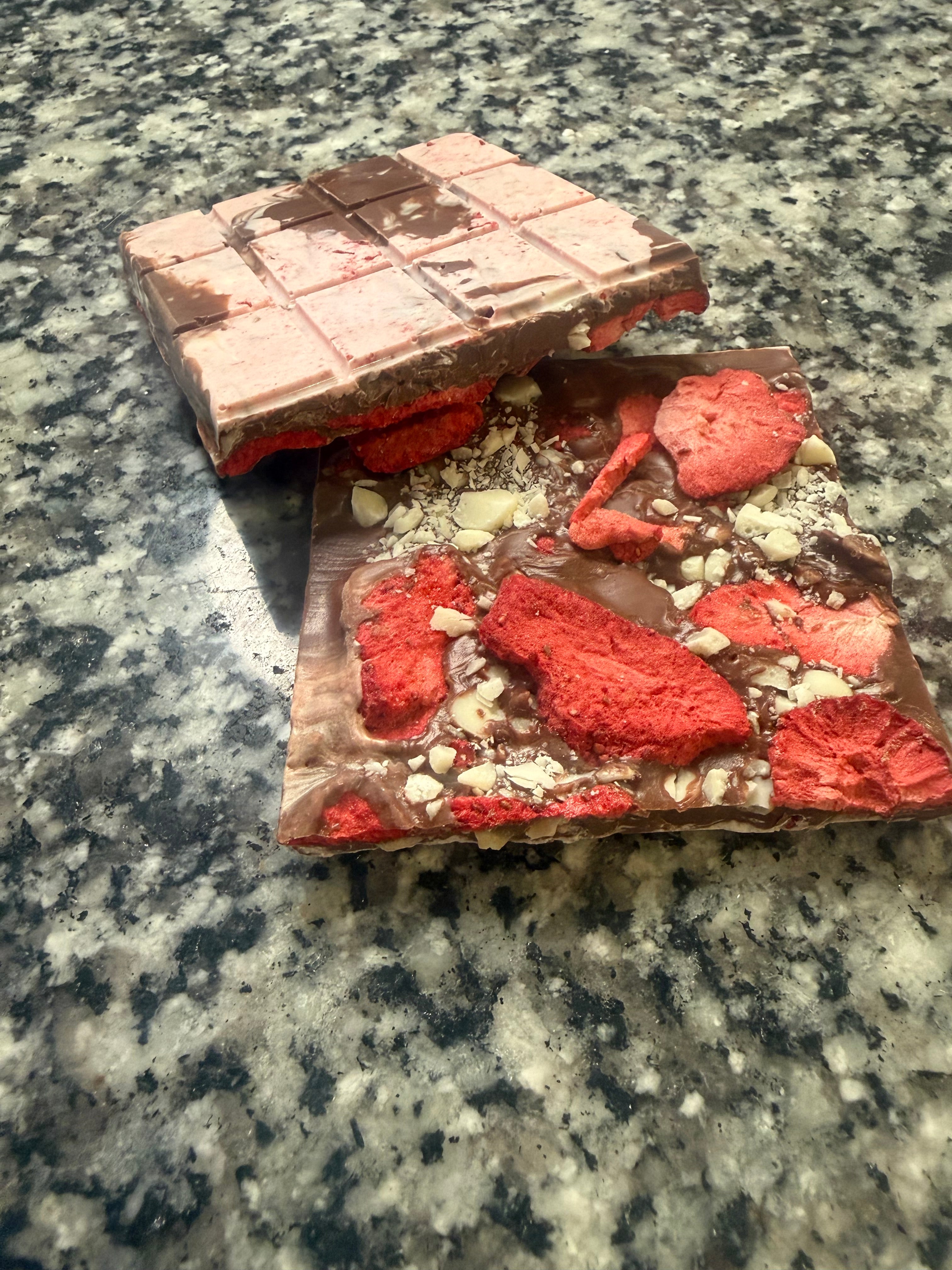 Strawberry bliss chocolate bar